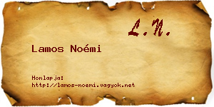 Lamos Noémi névjegykártya